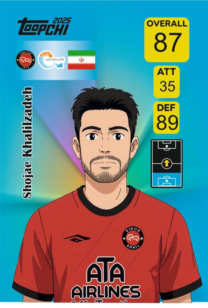 کارت انیمه شجاع خلیل‌زاده