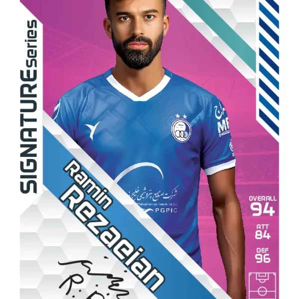 کارت بازی امضایی رامین رضاییان 2026