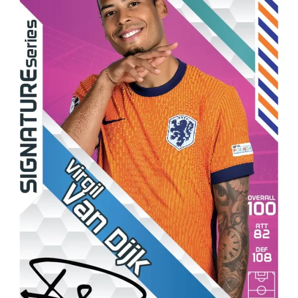 کارت بازی امضایی ویرجیل فن دایک 2026